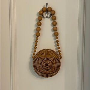 Cult Gaia round bamboo bag